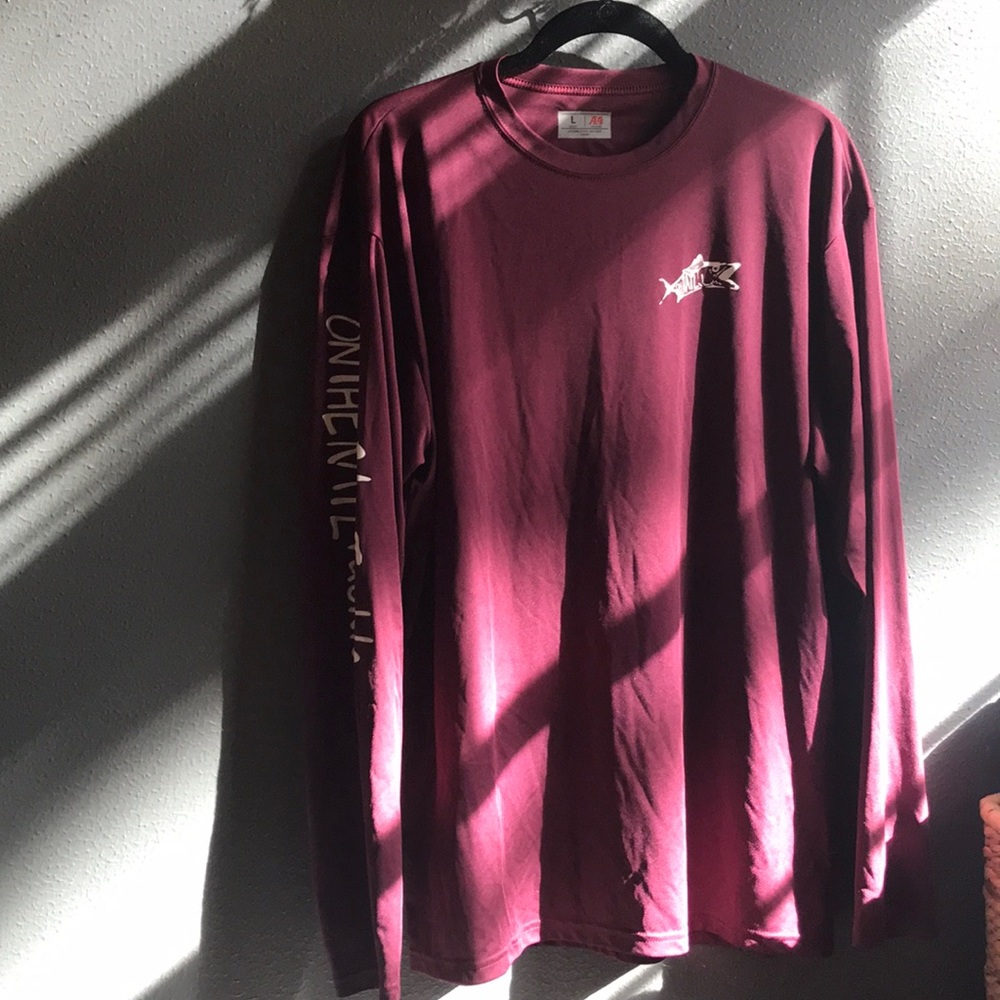 Maroon Dry Fit Long Sleeve